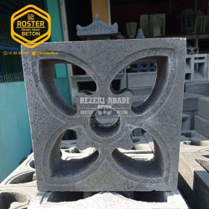 Roster Beton Motif Daun 4